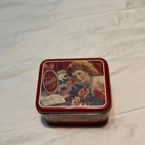 Coca Cola small collection tin box vintage
